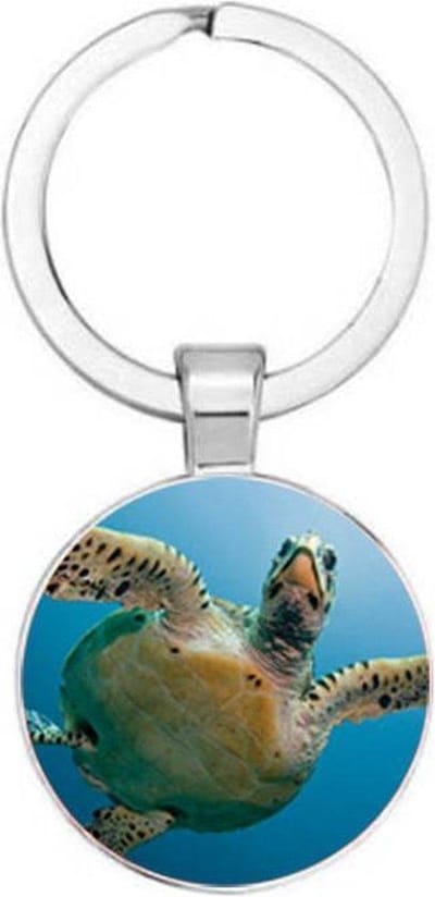 Akyol - Schilpad Sleutelhanger - Schildpad - dierenvriend - Leuk kado voor iemand die van dieren houd - 2,5 x 2,5 CM