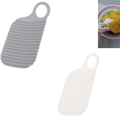 Dailygoods- Mini-assen 2 Stuks - Draagbaar - Antislip - Wandwas - Eenvoudig te Wassen - Polyethyleen 18,5 x 9,5 cm - Wasplank