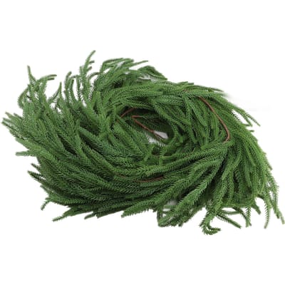 Kunstmatige dennenguirlande Zachte PVC Realistische dennenguirlande voor Kerstmis Open haard Deurdecoratie 270cm black