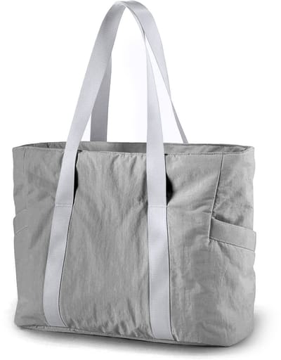 Schoudertassen voor dames - Dames Handtassen - Tote tas - Schoudertas - met Handvat en Yoga - voor Sportschool Werk School - M - Grijs