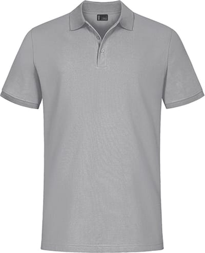 Herenpolo 'Promodoro' met korte mouwen Light Grey - S