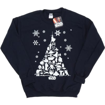 Star Wars Dames/Dames Kerstboom Sweatshirt (Deep Navy)