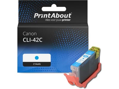 PrintAbout huismerk Inktcartridge CLI-42C Cyaan Geschikt voor Canon