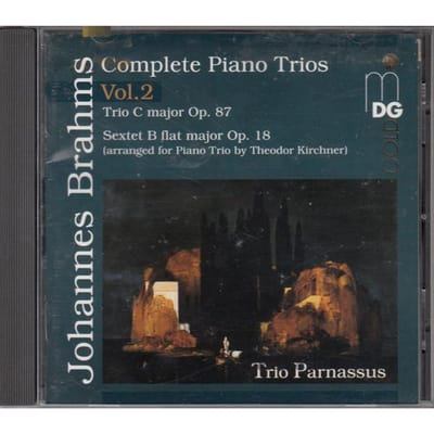 CD PARNASSUS TRIO; JOHANNES BRAHMS - Complete Pianotrio's 2  30306562 MDG 1996 Japan Klassiek Gebruikt