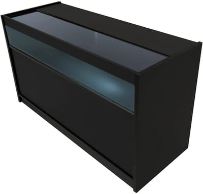 B1500 led winkelbalie - zwart - 150x60x90 cm - met led-verlichting