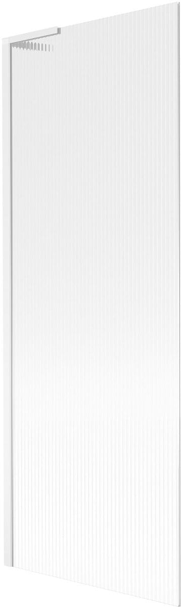 Mexen Next L badscherm 1-delig 70 x 150 , strepen, wit - 895-070-000-03-09-20