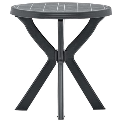 vidaXL - Bistrotafel - Ø70 - cm - kunststof - antraciet