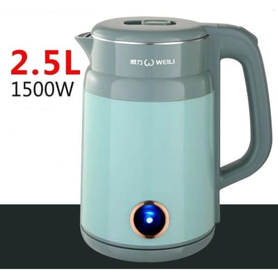 Elektrische waterkoker intelligente thermostaat dubbellaags anti-verbranding snelkokend huishouden alles-in-één automatische warmhoudfunctie gray