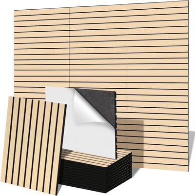Akoestische Panelen - Geluidsisolatie Platen - Geluidsverbetering Kamer - Zelfklevend Vilt - 30x30cm - Grijs