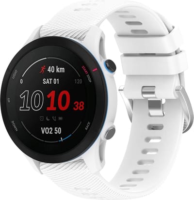 Siliconen bandje - geschikt voor Samsung Galaxy Watch 7 / Watch FE / Watch 6 / Watch 6 Classic / Watch 5 / Watch 5 Pro / Watch 4 / Watch 4 Classic / Watch 3 41 mm / Active / Active 2 / Watch 42 mm - wit