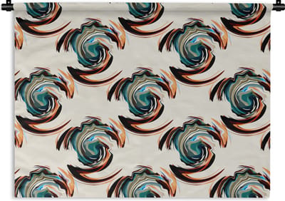 Wandkleed - Wanddoek - Patronen - Abstract - Verf - 120x90 cm - Wandtapijt