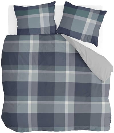 Byrklund Dekbedovertrek Preppy Squares - 200x220 - 100% Polyester - Blauw