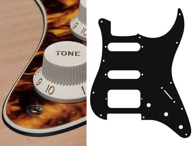 Boston ST-323-MY pickguard, Stallion, SSH, 3 pot holes, 3-5 switch, 3 ply, marble yellow