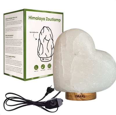 Dimbare Himalaya Zoutlamp Julia - 2-4 KG en ca. 18 cm - Nachtlamp - Tafellamp - Cadeauverpakking