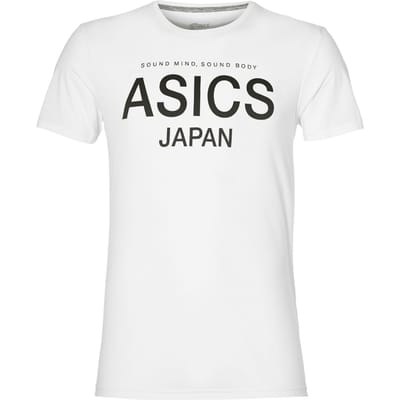 Asics Logo Heren Wit T-Shirt