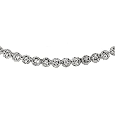 Juwelier Zwartevalk zilveren (gerhodineerd) ketting met zirkonia - 25.258/45cm