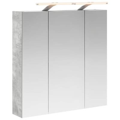 vidaXL Badkamer spiegelkast Beton Grijs 70 x 14,5 x 70 cm Bewerkt hout
