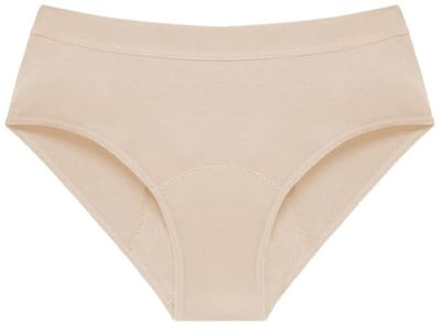 3-pack menstruatieondergoed voor dames, zuiver katoen, lekvrij, menstruatiebescherming, wasbaar,Beige-XXS