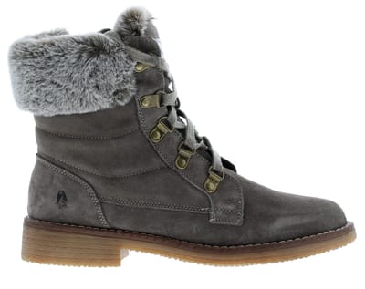 Hush Puppies Florence Leren Damesschoenen In Taupekleurige Boots