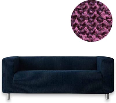 Belmarti® Bankhoes Milos hoge armleuning 190cm tot 230cm breed - Paars - Extreme Stretch stof - Anti-statische Bankhoezen - Premium kwaliteit