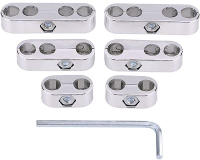 Dailygoods- Kabelscheider 7 mm/8 mm - Kunststof - Zwart/Zilver - Inclusief sleutel - Voor gloeikaars-kabels - Eenvoudige montage - Draadverdeler