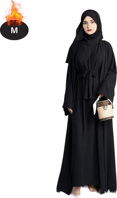 Bovista Islamitische Kleding - Djellaba Dames - Moslim Kleding - Arabisch Dames Kaftan - Alhamdulillah - Zwart M