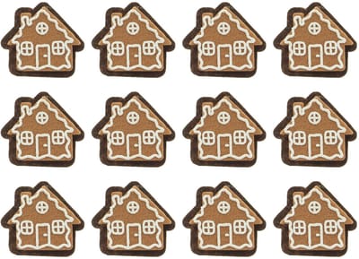 Dailygoods- Cadeaustickers 12-delige set - Viltstickers - Kerstmis - Peperkoekstickers - Cadeauversiering - Afmetingen 4 x 5 cm - Kerststickers