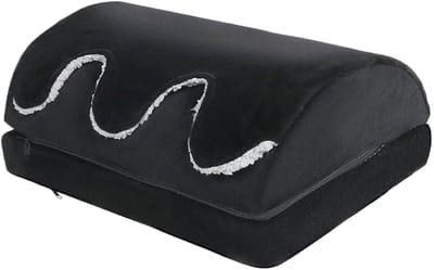 Voetsteun onder bureau - Beenverhoger kussen - Ergonomisch werken - Verstelbare hoogte - 48x33 cm - Grijs