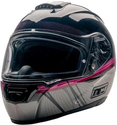 MOTOBLOUZ OPTIMUS KERSBLOESEM Integraalhelm - ECE 22.06 gekeurde Helm Scooter, Motor & Brommer - Heren & Dames - Zwart/Glanzend Roze - M