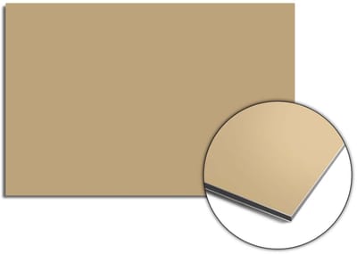 KitchenArt - Champagne Glow Spatscherm - 90x60 cm - Spatscherm Achterwand Keuken - Spatwand Keuken