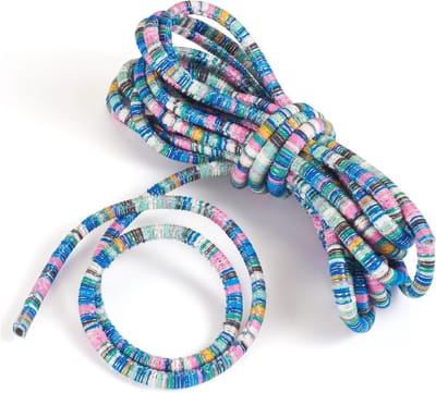 5m Etnische Ronde Touwkoord 5mm Dia Bohemian Elastisch Vezel Gevlochten Katoenen Touw voor DIY Telefoon Tas, Armband en Sieraden Maken, Zwart