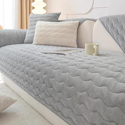 Luxe Bankhoes Zitkussenhoezen Antislip Effen Kleur Melk Pluche Bankhoes Bankhanddoek Modern Universele Bankbescherming 70x70cm 1pcs