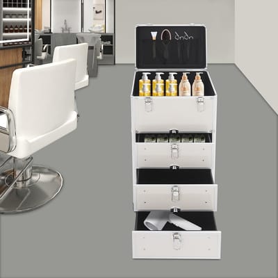Visagie Koffer - Cosmetica Koffer - Kapperskoffer - Make-up Koffer met Verstelbare Vakken – beautykit