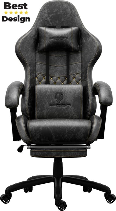 HICON® Kaiser Gamestoel - Bureaustoel - Ergonomische bureaustoel - Volwassenen - Verstelbaar - Grijs