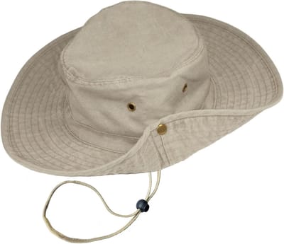 Jongens Safari Hoed - Zomerhoed Kinderen - Zon Bescherming - UPF 50+ Katoen - 52-54 cm - Bruin