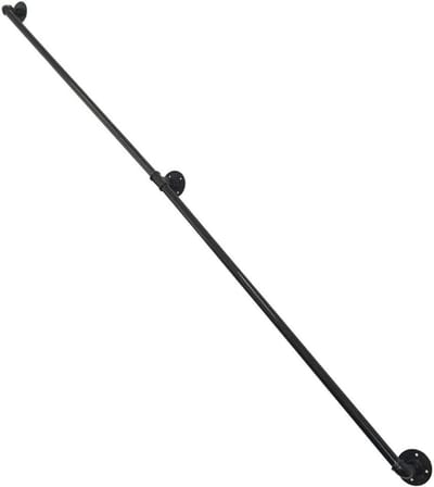 Wandgrijpstang - Leuning buis - Veilig traplopen - Antislip industrieel - 40 m - Zwart