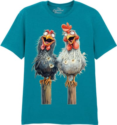 Gekke Kippen Friendly Chickens The Coloured House T-shirt XXL