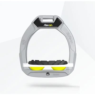 Veiligheidsbeugels Paardrijden Hellend Grip Aluminium/Wit/Geel kind Flex-On Safe-On