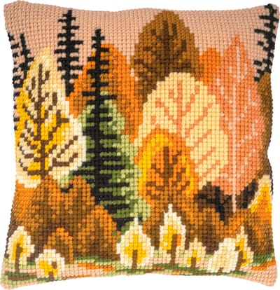 Vervaco - Kruissteekkussen kit - Herfstbos - PN-0202267 - Borduren - Borduurpakket - Borduurpakket volwassenen - Borduurpakket kind