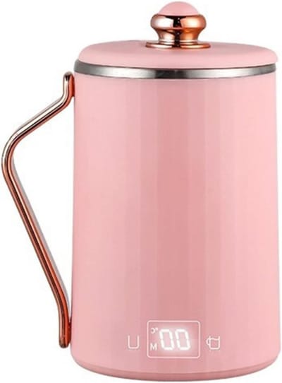 Elektrische Waterkoker - Reis Waterkoker - Koken en Warme Dranken - Instelbare Temperatuur - 450ml - Roze