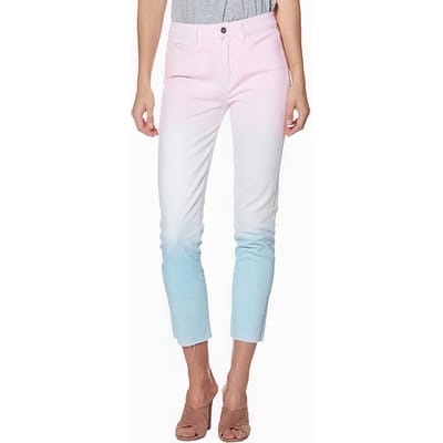 PAIGE Hoxton Slim Raw Hem Sunset Ombre Maat: W23 | Slim Jeans Outlet | Dames | Wit