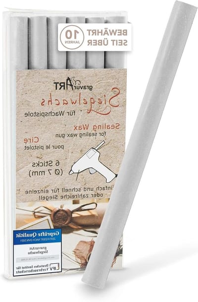 Zegelwas Stokjes - Wax voor Stempels - Brieven Verzegelen - Veganistisch en Dierproefvrij - 6 Stokjes - 7 mm - Chinchilla