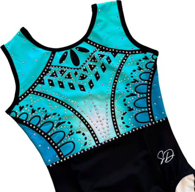 Sparkle&Dream Turnpakje Zara Mint - Maat INT 110/116 - Gympakje voor Turnen, Acro, Trampoline en Gymnastiek