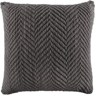 Tiseco - Kussen (gevuld) RENEE - Gebreide look - 45x45 cm, grijs