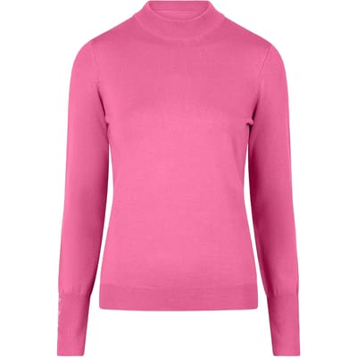 EsQualo Sweater Basic Buttons Pink Maat: XL | Sweaters Outlet | Dames | Roze
