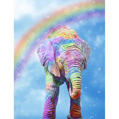 Volledig Rond Diamant Borduurwerk Regenboog Olifant Diamant Schilderen Kruissteek Strass Mozaïek Decoratie 20X30CM gray