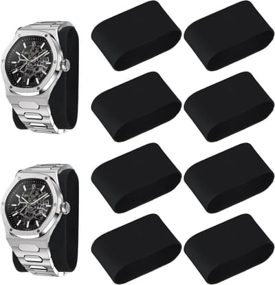 Set van 10 luxe horlogekussens van fluweel, ideaal voor horloges, armbanden en sieraden, 8 x 4,5 x 3 cm, perfect voor presentatie en opslag van juwelen