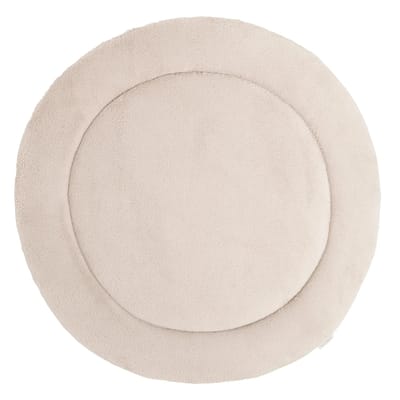 Baby's Only Gebreid boxkleed rond Cozy - Parklegger - Speelkleed - Boxmatras gemaakt van teddystof - Warm Linen - Ø90 cm - Extra dik - Boxmatras - Tweezijdig te gebruiken