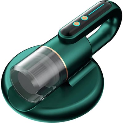 Aspirateur de matelas anti-acariens avec Filtration HEPA et Instrument d'aspiration 5000PA sans fil vert foncé
