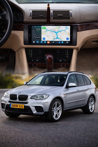 ADIVOX T1 9 inch geschikt voor BMW X5 E53 2000-2005 Android 15 CarPlay/Auto/Wifi/RDS/DSP/DAB+